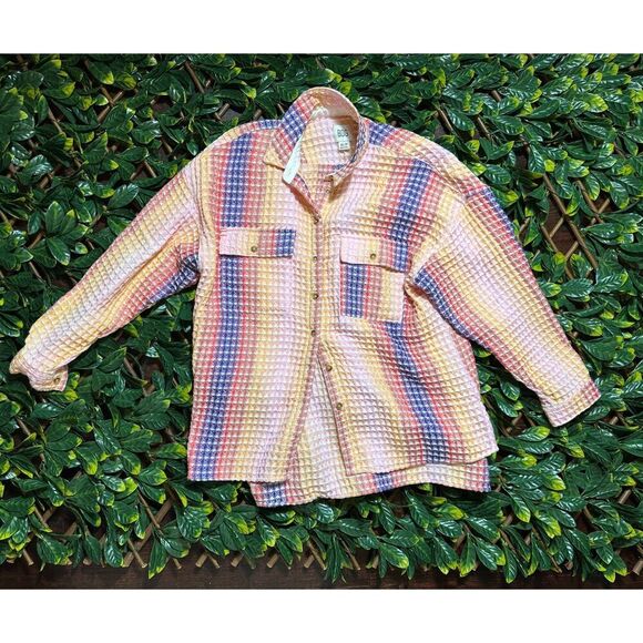 BDG Stanley Waffle Knit Oversized Shirt Jacket Size XS - Picture 5 of 8